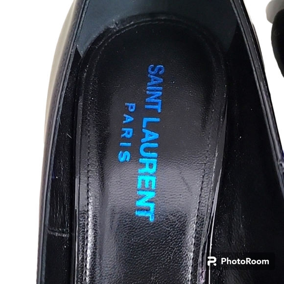 YSL SIZE 36 OPYUM HEEL CHROME BLUE - Picture 3 of 4
